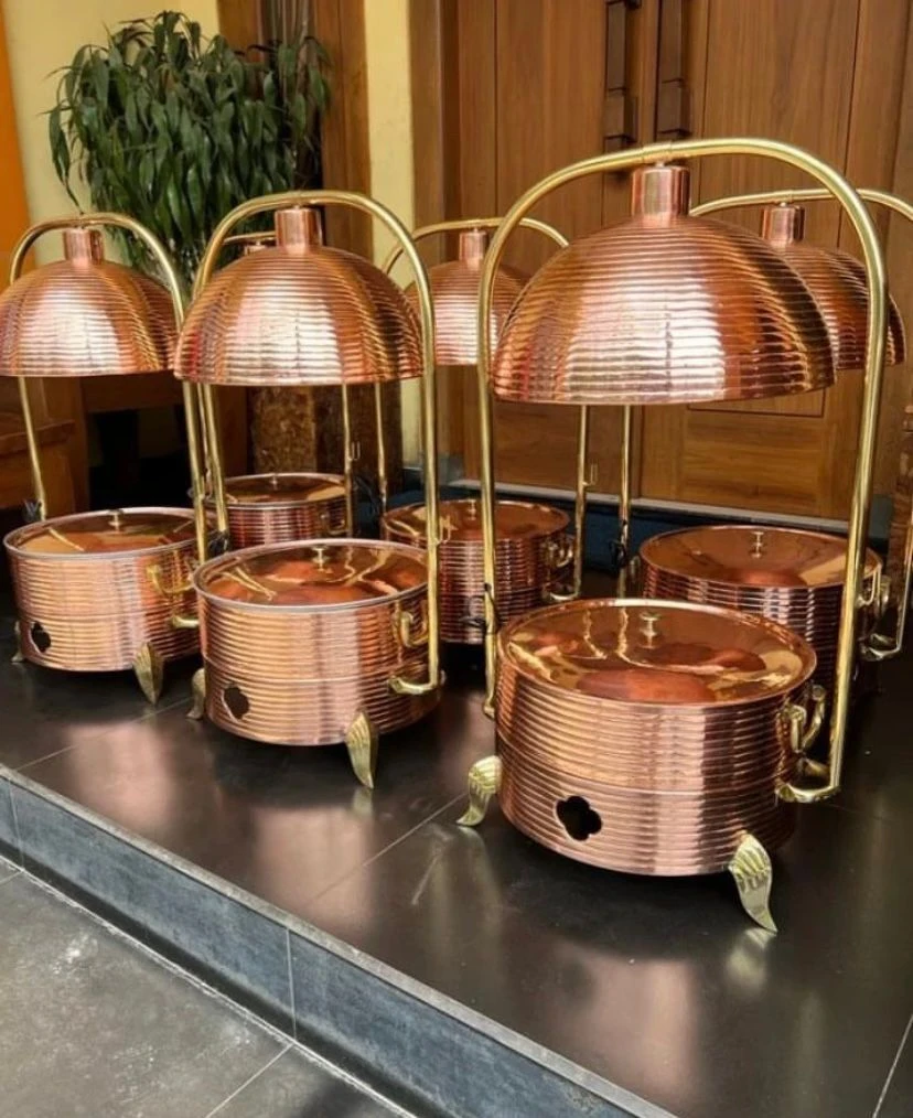 Caving Dish tembaga untuk catering